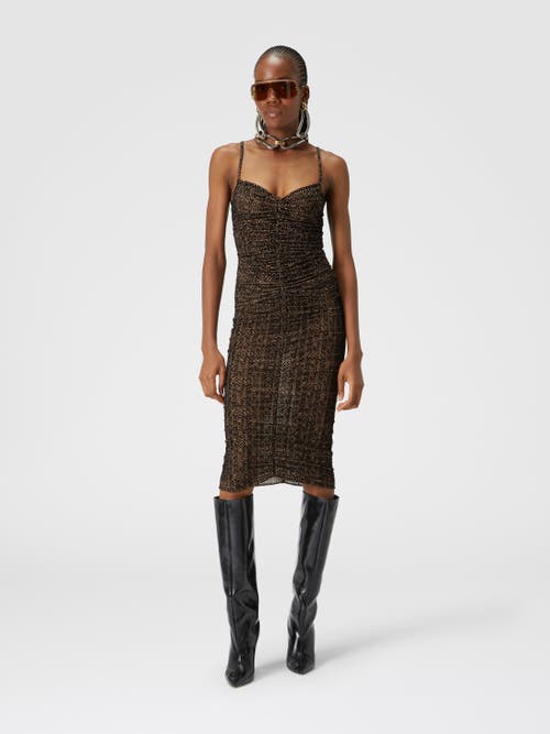 Missoni Zig Zag Tulle Skirt With Central Gathering In Brown