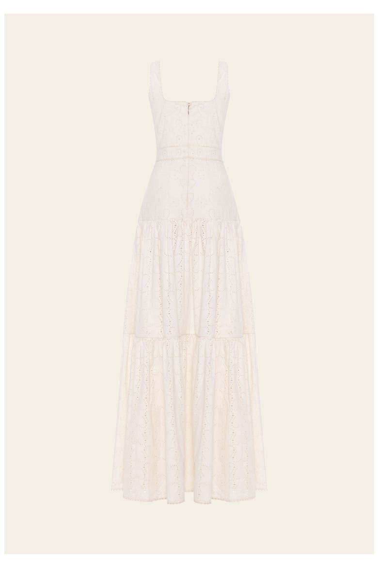 Abeja Playa Maxi Cotton Dress, Alternate, color, Ivory