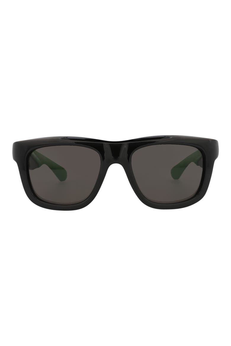 53mm Square Sunglasses, Main, color, BLACK BLACK GREY