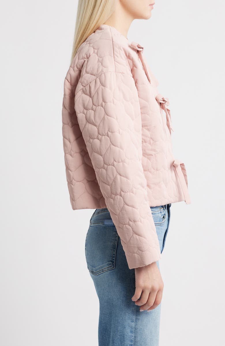 All in Favor Heart Quilted Puffer Jacket, Alternate, color, Pink