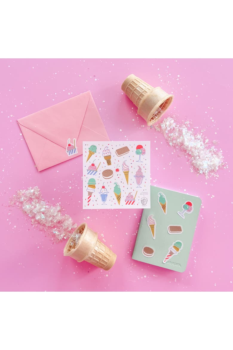 Ice Cream Dreams Party Favor Set - Pack of 2 Tattoos and 4 Sticker Sheets, Alternate, color, Assorted Pre-Pack