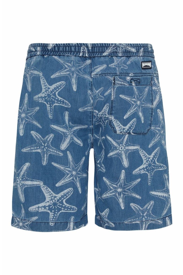 Men's Starfish Light Printed Denim Bermuda Shorts, Alternate, color, BLEACH DENIM W4
