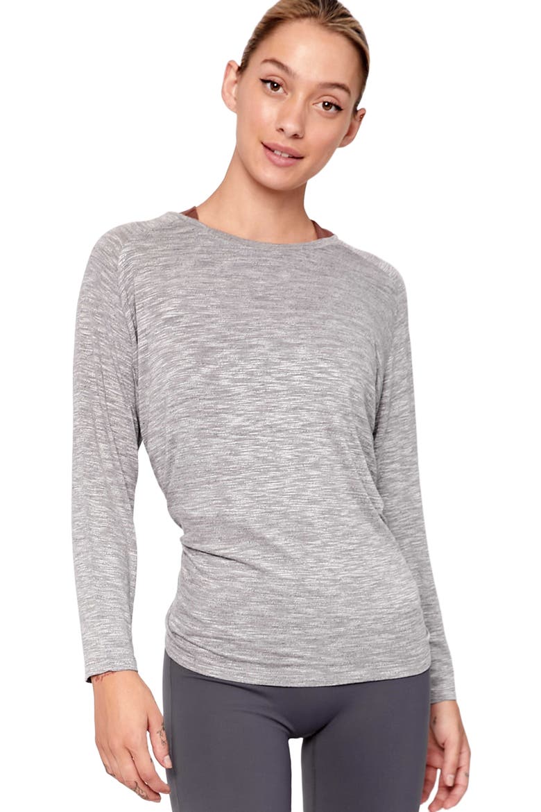 Kim Long Sleeve Top, Main, color, Heather Grey
