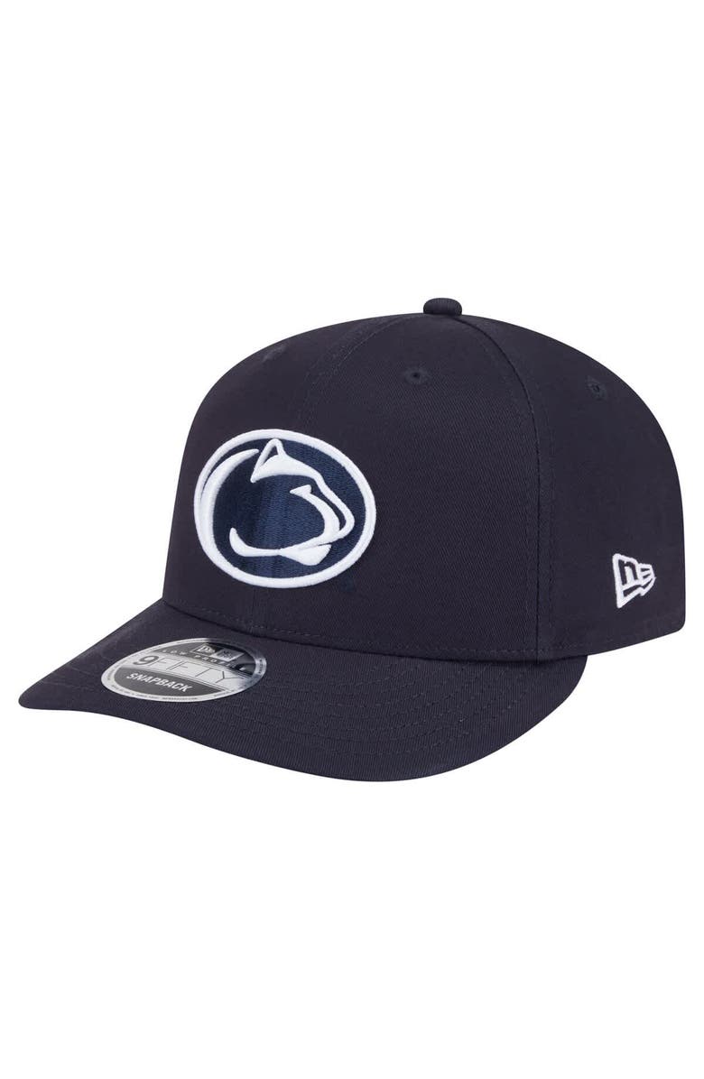 New Era Men's New Era Navy Penn State Nittany Lions Low Profile 9FIFTY Snapback Hat, Main, color,