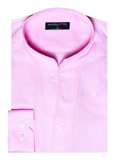 Charlote Tulip Stand Up Collar Long Sleeve Shirt