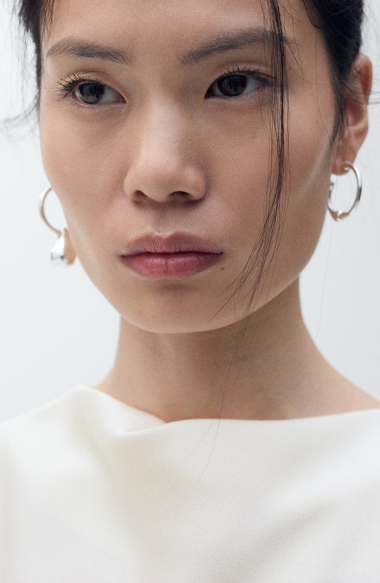 MANGO Draped Satin Top, Alternate, color,