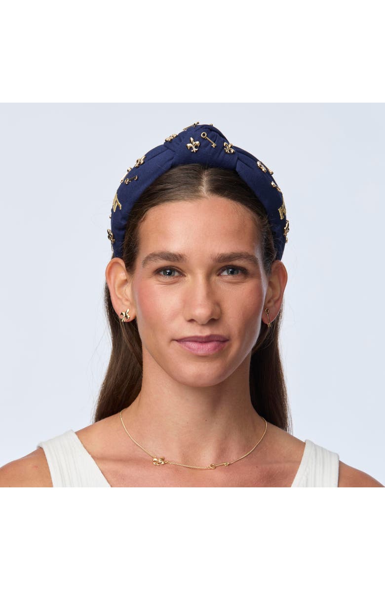 Lele Sadoughi Kappa Kappa Gamma Knotted Headband, Alternate, color, Kappa Blue 400