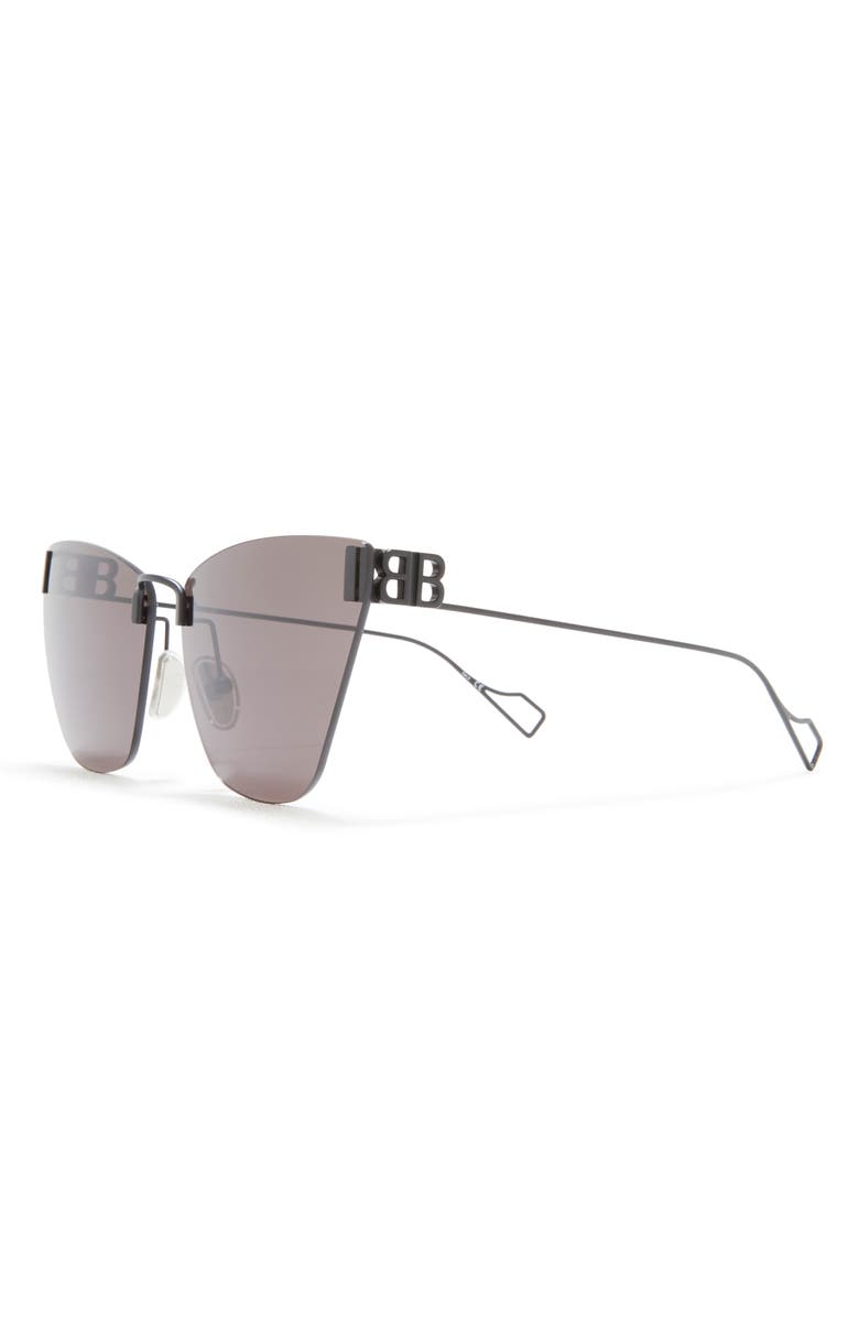 Balenciaga 63mm Oversize Cat Eye Sunglasses, Alternate, color, 