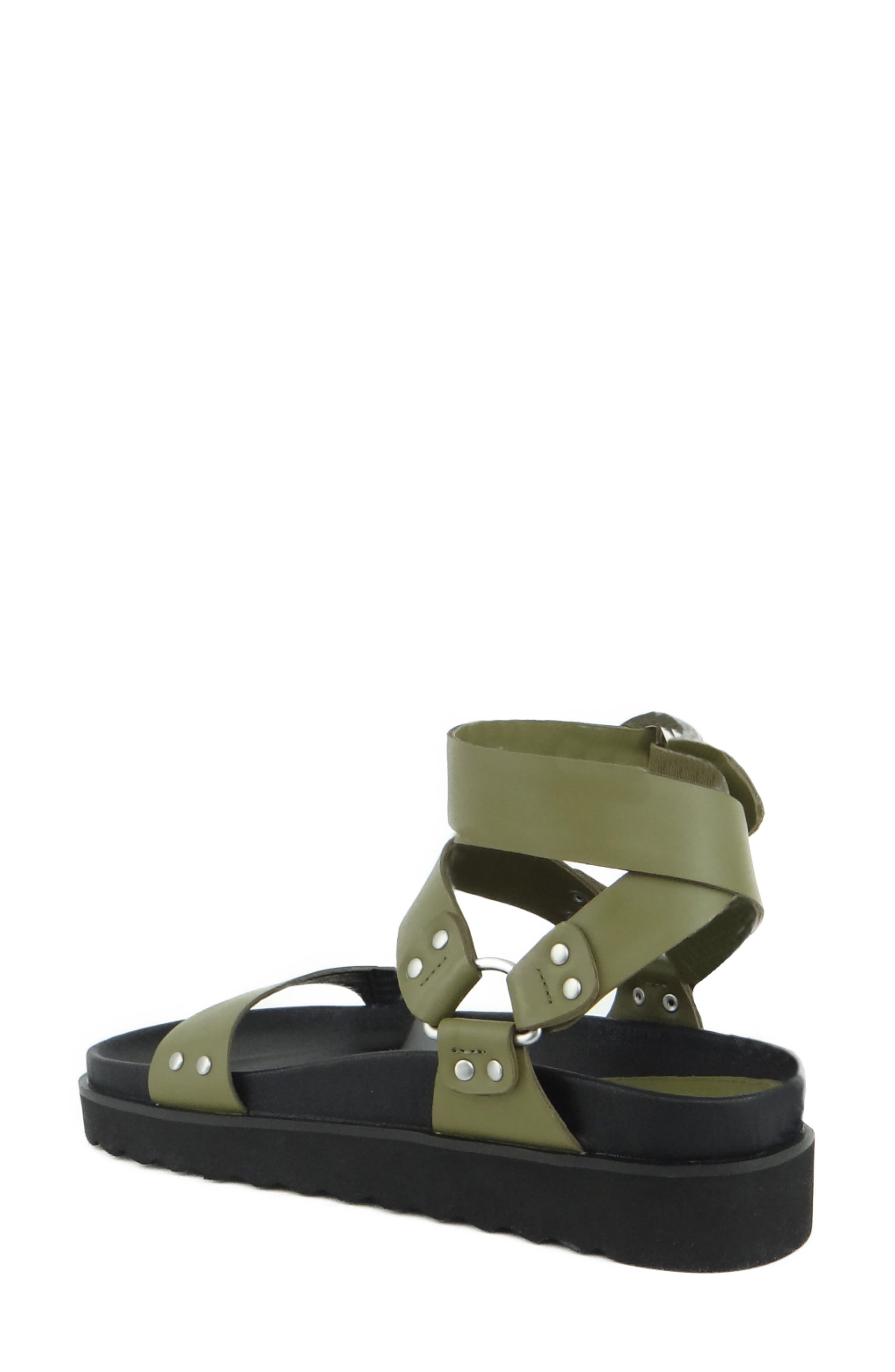 Burt Platform Sandal, Alternate, color, ARMY GREEN