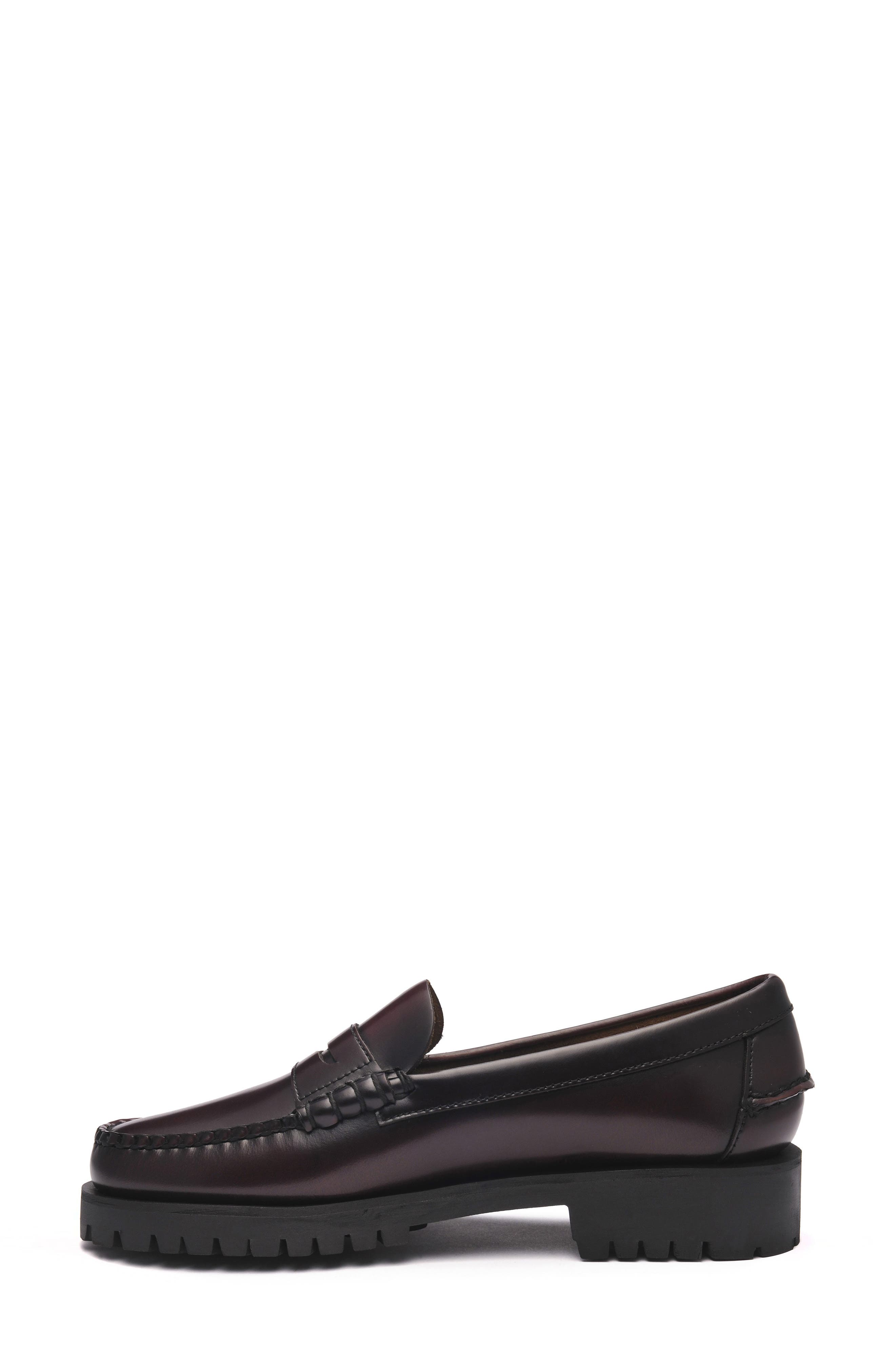 Dan Lug Penny Loafer, Alternate, color, BROWN AND BURGUNDY