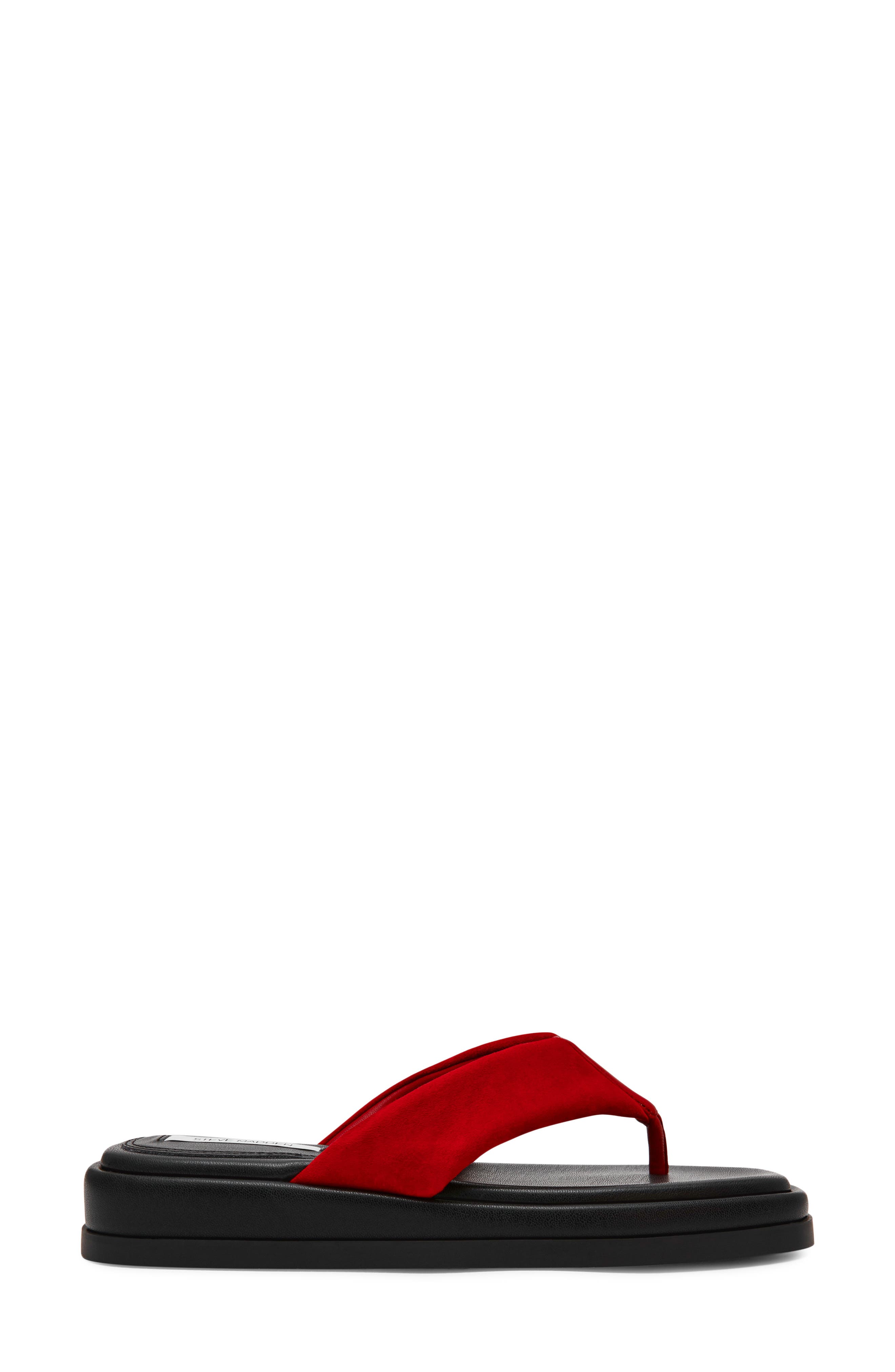Bella Thong Platform Slide Sandal, Alternate, color, RED SUEDE