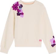 Scotch & Soda Kids' Flower Appliqué Sweatshirt