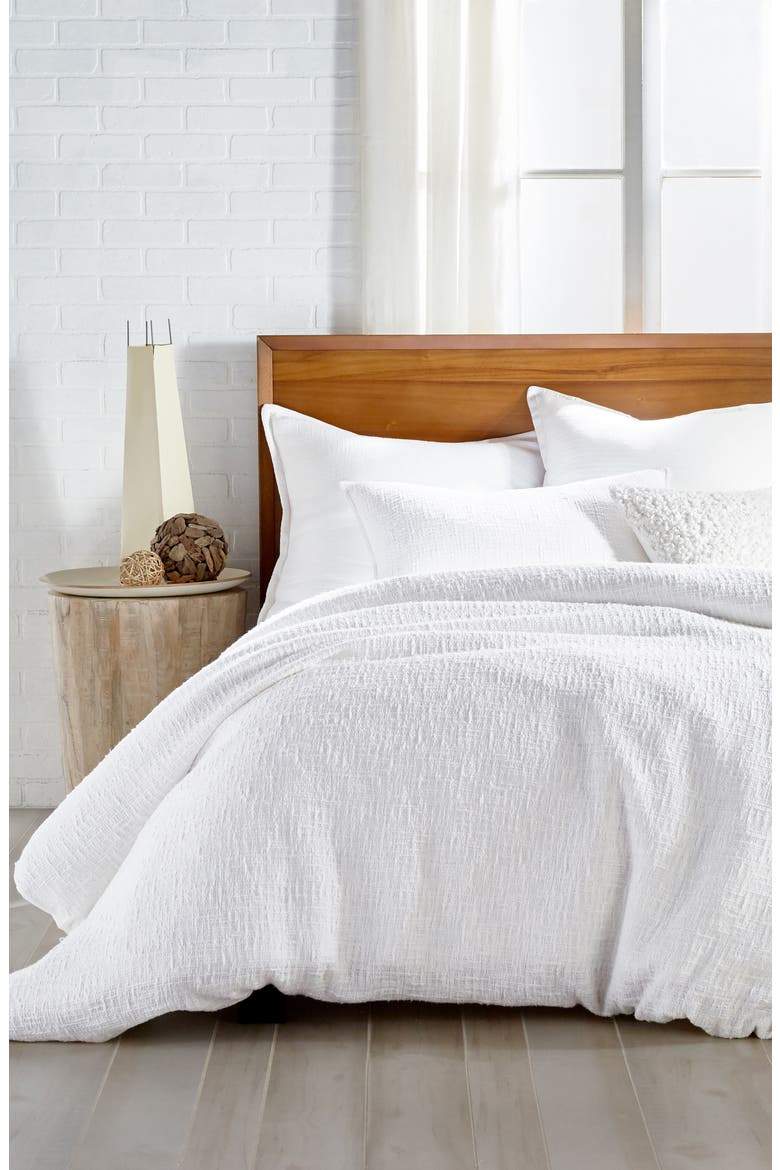 Pure Texture Duvet Cover, Main, color, WHITE