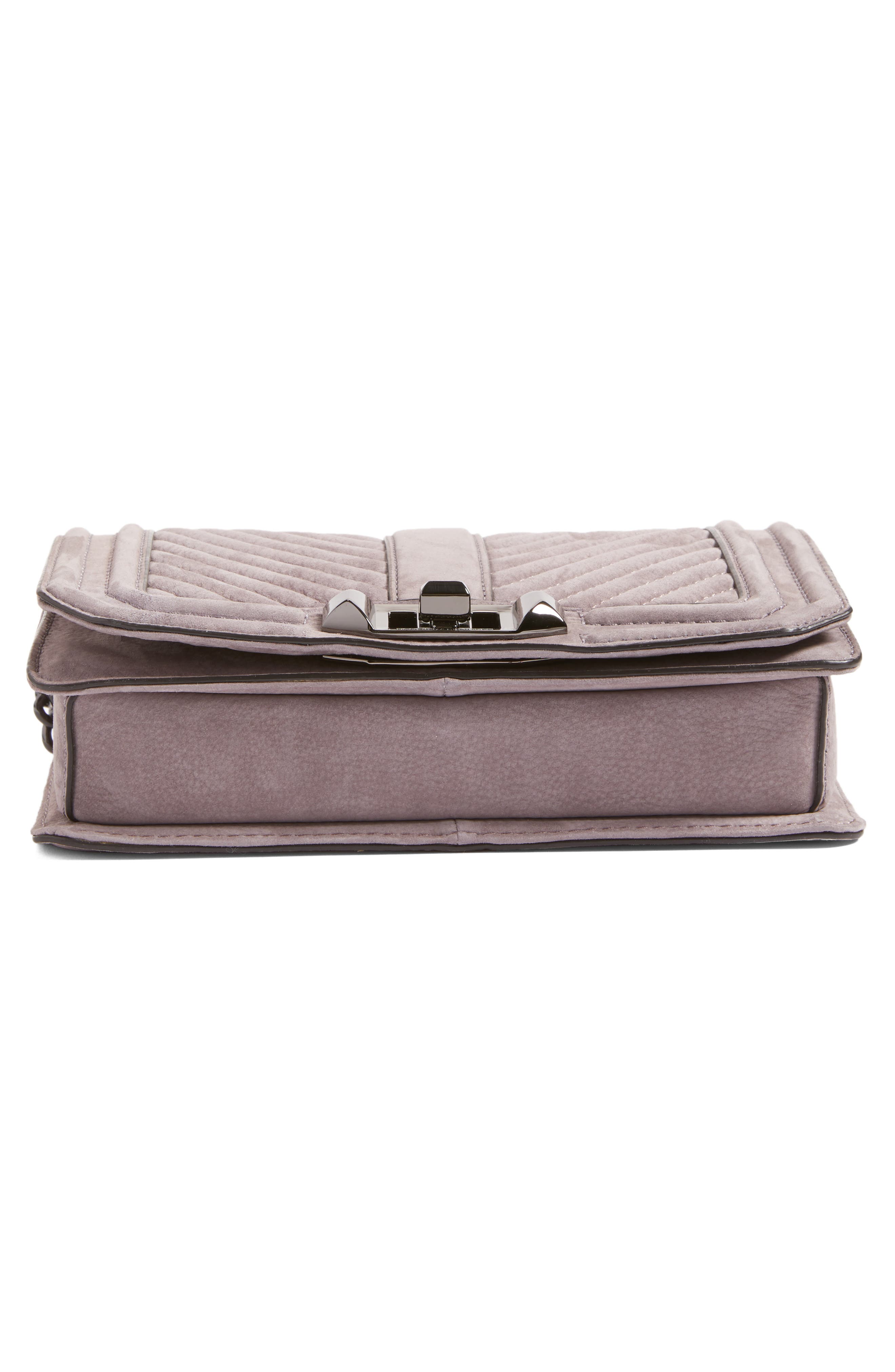 Small Love Nubuck Crossbody Bag (Nordstrom Exclusive), Alternate, color, LAVENDER/ GUNMETAL HARDWARE