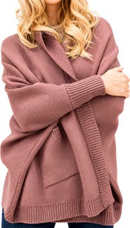 SAACHI Oversize Ribbed Knit Cardigan