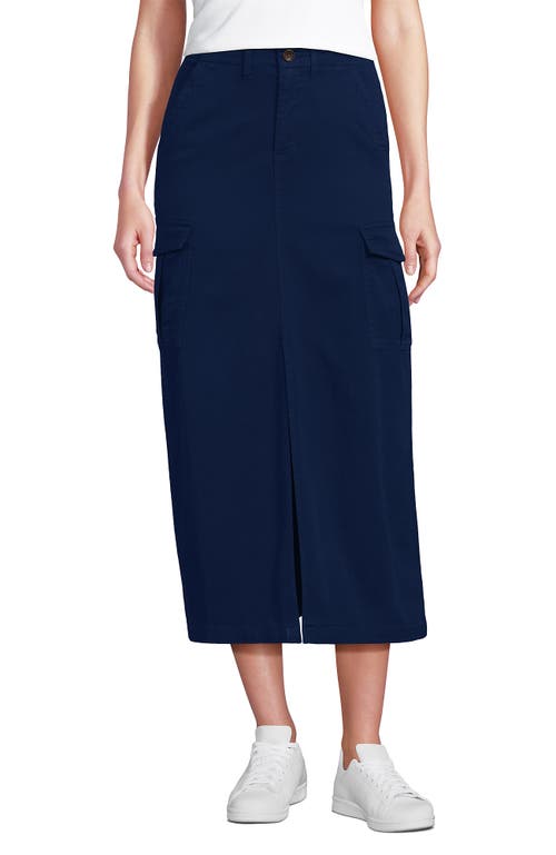 Lands' End Cool Fade Cargo Maxi Skirt In Blue
