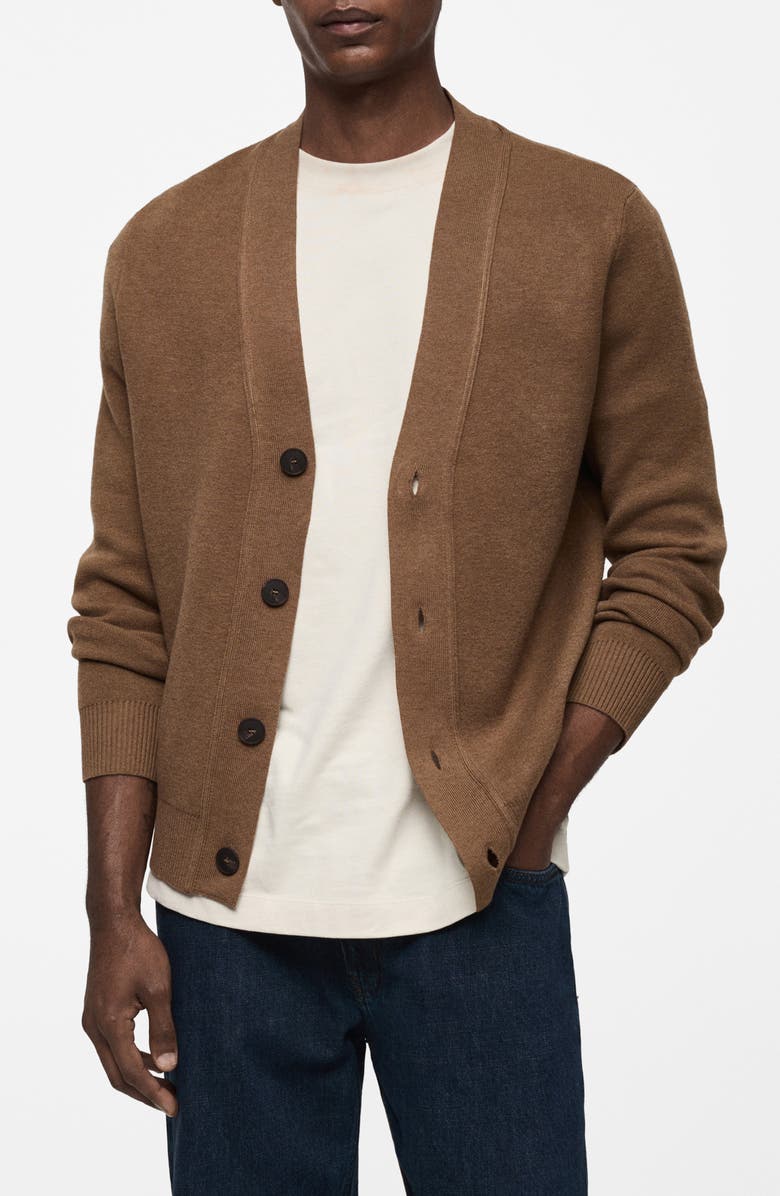 MANGO Button Front Cardigan, Main, color, 
