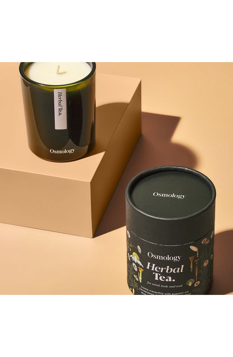 Osmology Herbal Tea Scented Candle - Chamomile Lavender and Eucalyptus, Alternate, color, Green