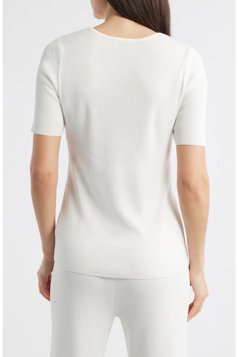 Short Sleeve Sweater, Alternate, color, WHITE