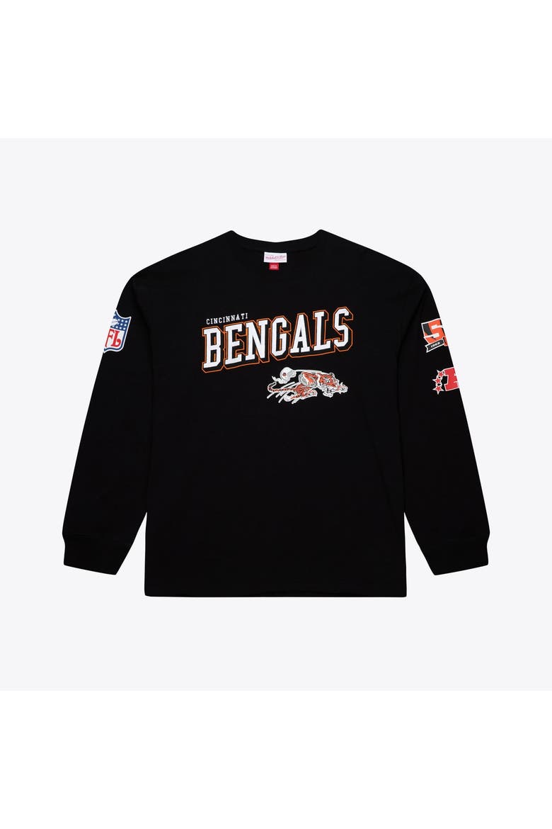 Men's Mitchell & Ness  Black Cincinnati Bengals Big & Tall Training Camp Long Sleeve T-Shirt, Main, color, Black
