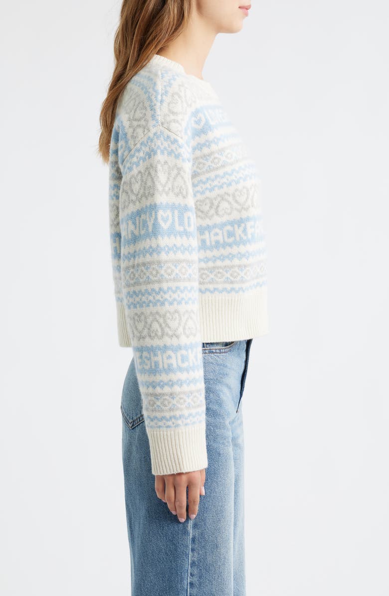 LoveShackFancy Emberly Crewneck Wool Sweater, Alternate, color, Winter Haze