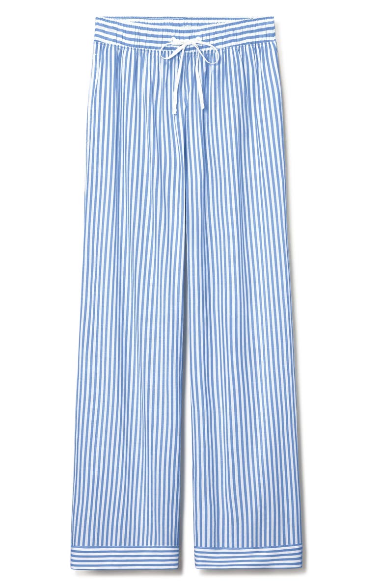 Tommy John Stripe High Waist Woven Sleep Pants, Alternate, color, Vista Blue Coastal Stripe