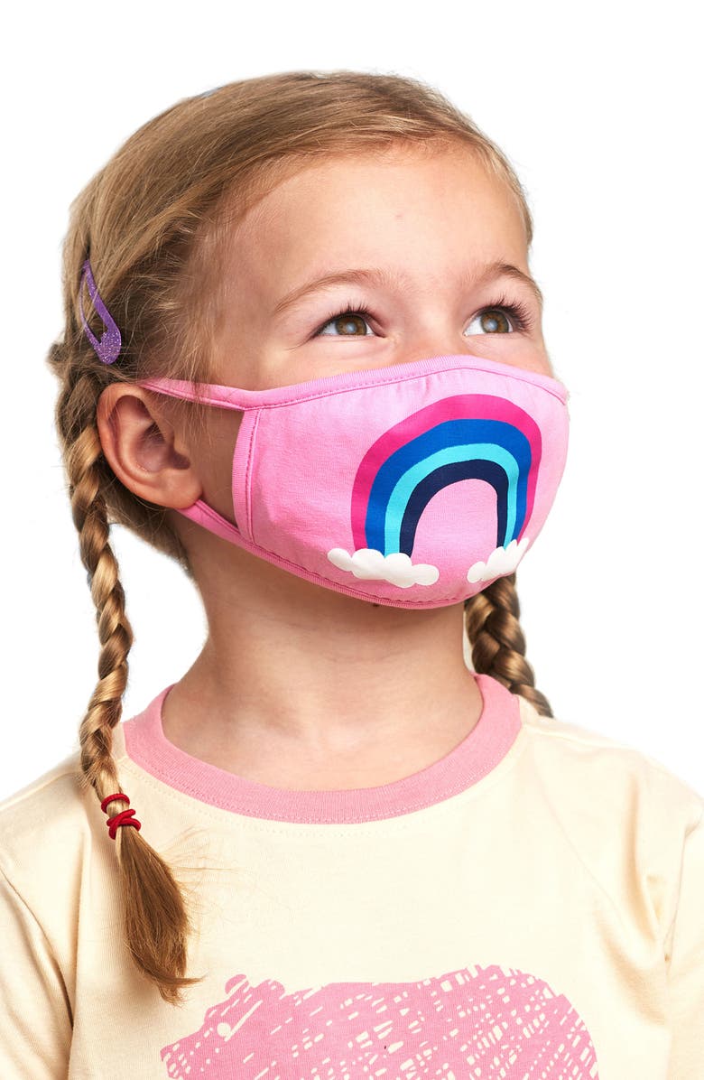 Hatley Rainbow Youth Reusable Face Mask, Alternate, color, 