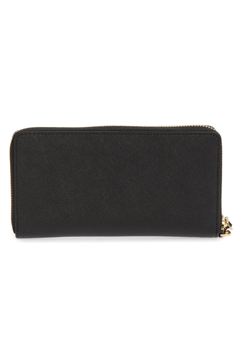 Robinson Zip Leather Continental Wallet, Alternate, color, BLACK