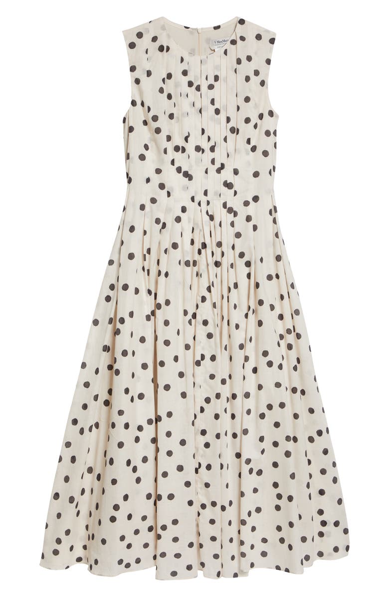 Max Mara Carol Polka Dot Sleeveless Dress, Alternate, color, 