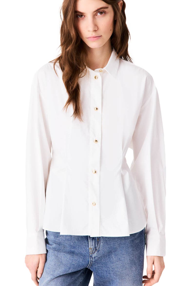 Shirt with lace-up back, Alternate, color, White
