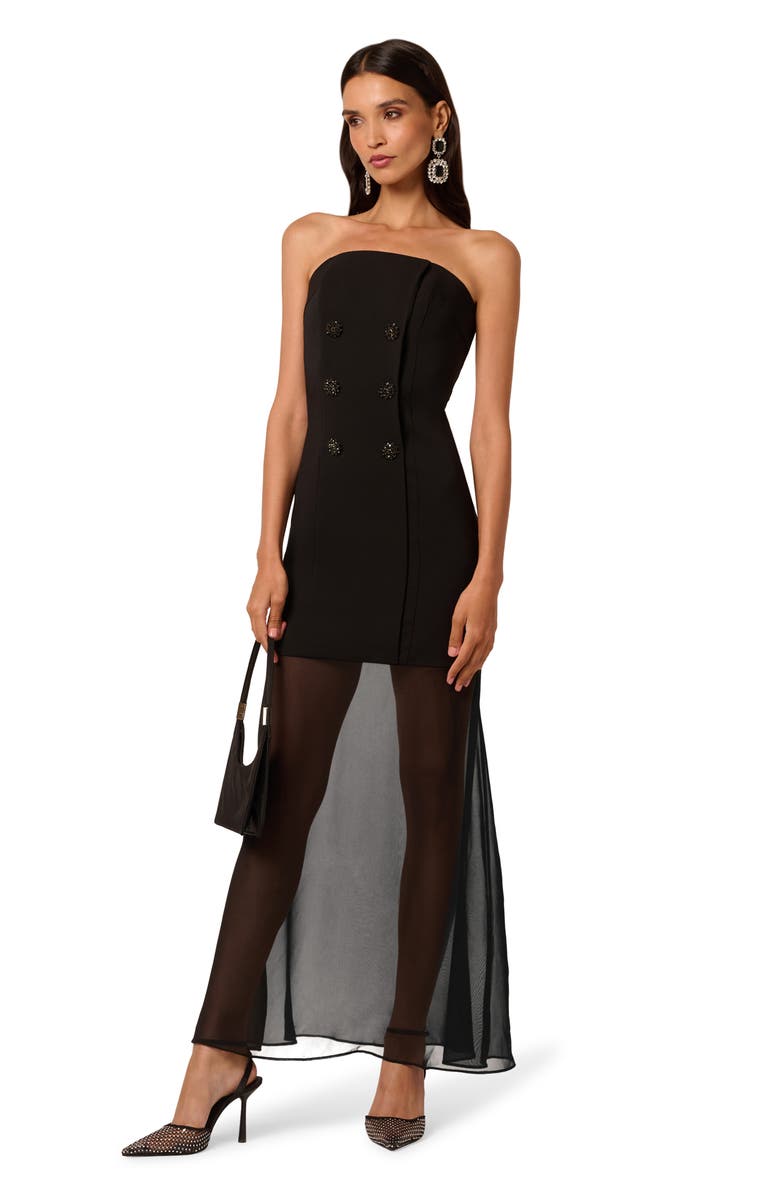 LIV FOSTER Ally Crepe Strapless Gown, Alternate, color, 