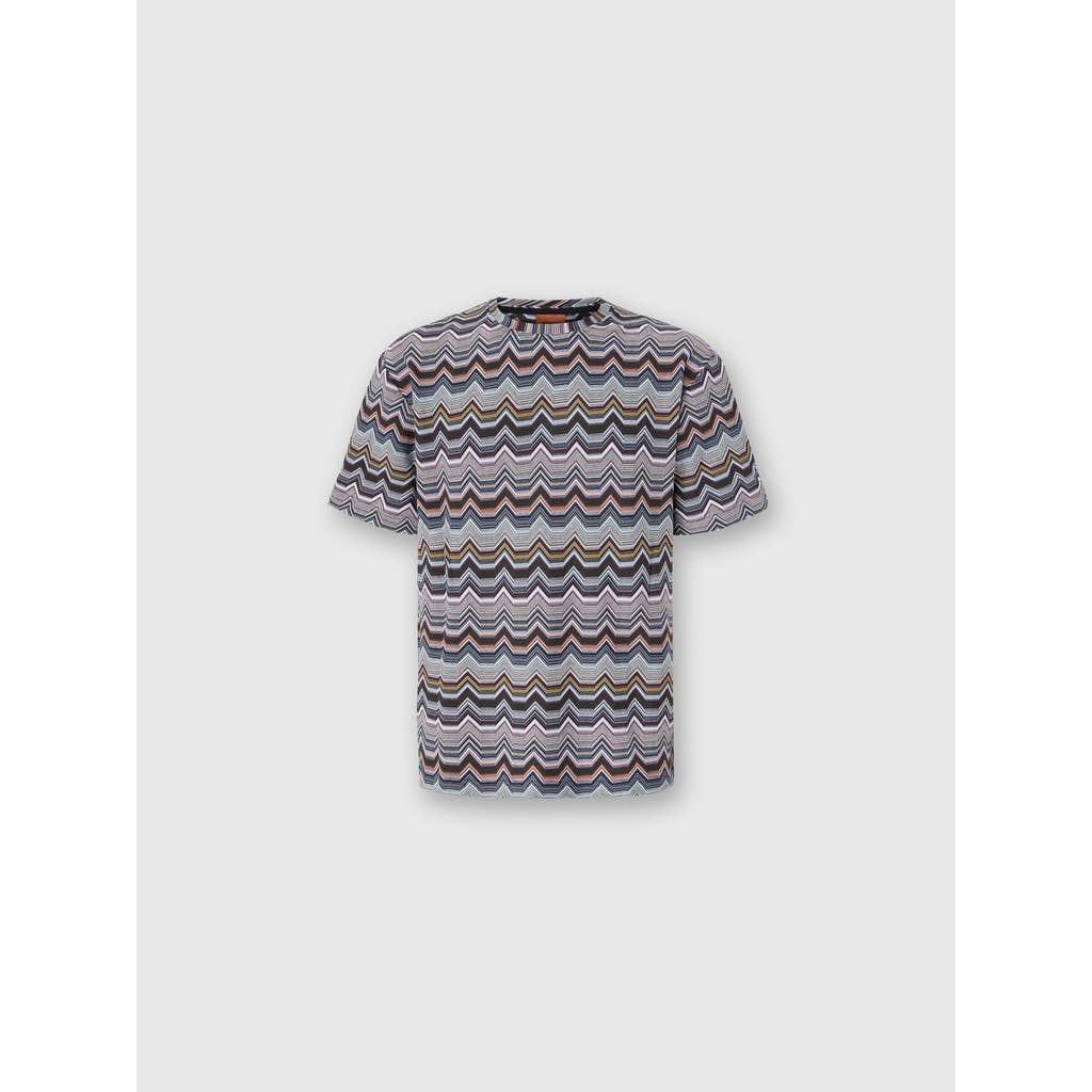 Missoni Mens Multicolor Regular-fit Graphic-pattern Cotton-knit T-shirt In Multi