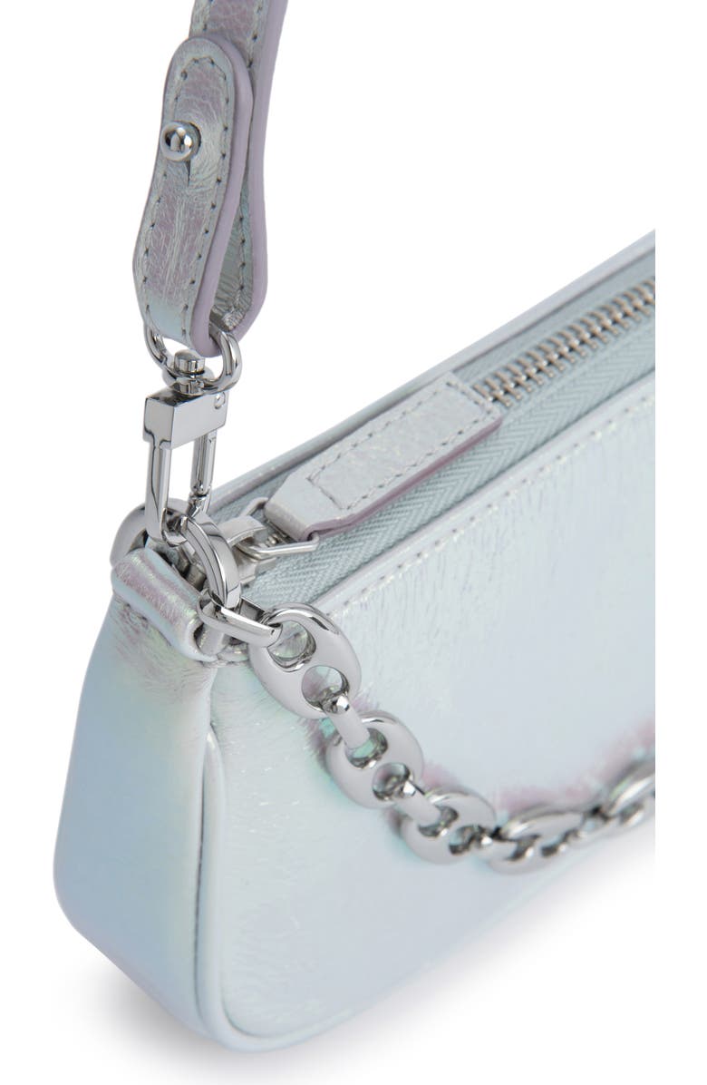 By Far Mini Rachel Metallic Leather Convertible Shoulder Bag, Alternate, color,
