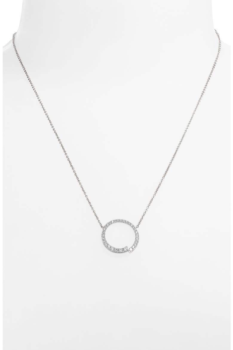 Ripple Circle Necklace, Alternate, color, RHODIUM