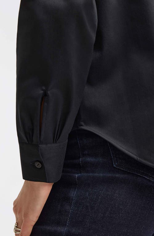 FOXCROFT FOXCROFT MARIEL RUFFLE PLACKET BUTTON-UP SHIRT 