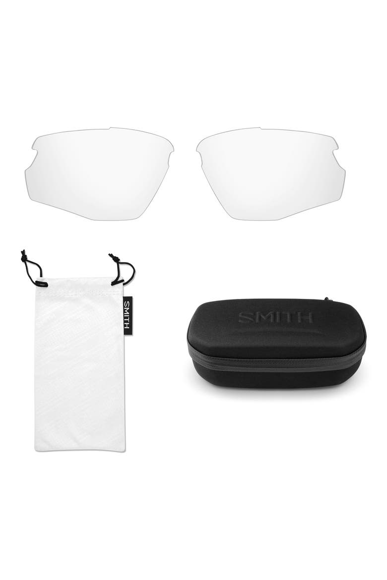 Resolve 70mm ChromaPop™ Oversize Shield Sunglasses, Alternate, color, MATTE BLACK / RED MIRROR