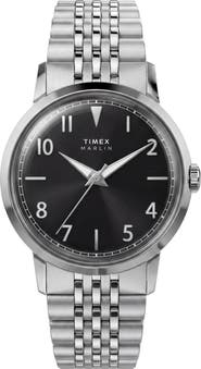 Timex® Marlin Stainless Steel Bracelet Watch, 34mm