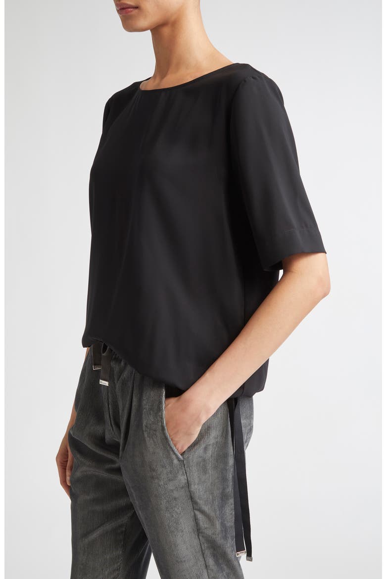Drawstring Hem T-Shirt, Alternate, color, BLACK