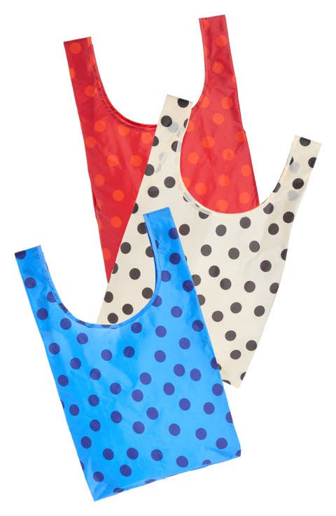 Set of 3 Standard Baggu Printed Recycled Nylon Totes