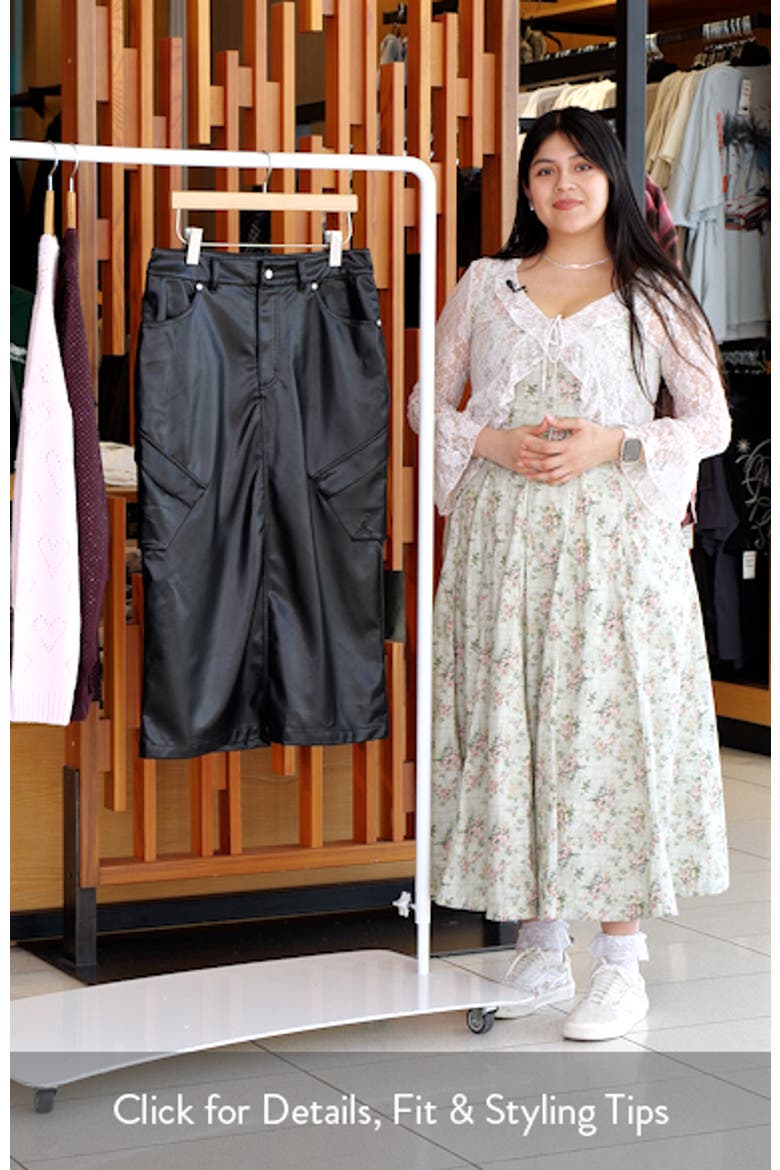 Faux Leather Midi Skirt video