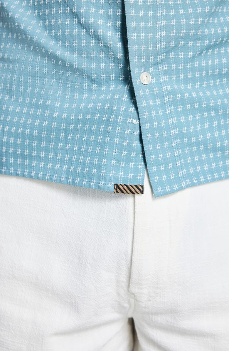 Billy Reid Check Dobby Treme Relaxed Fit Button-Up Shirt, Alternate, color, Steel Blue/ Tinted White