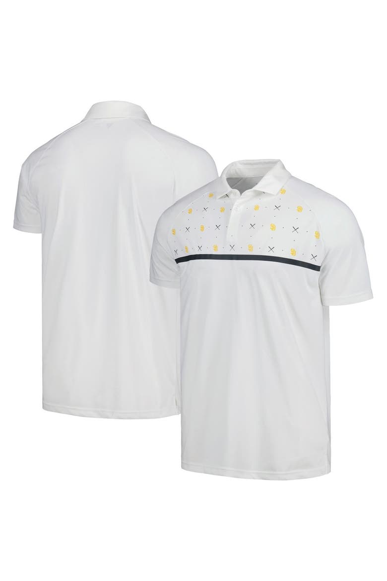 Men's Levelwear White San Diego Padres Sector Batter Up Raglan Polo, Main, color, White