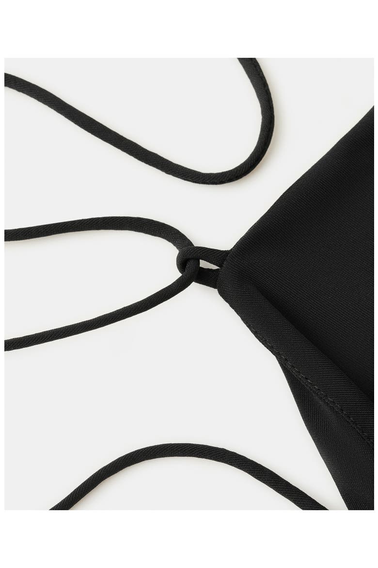 Asymmetric Ruched Body-Con Dress, Alternate, color, BLACK