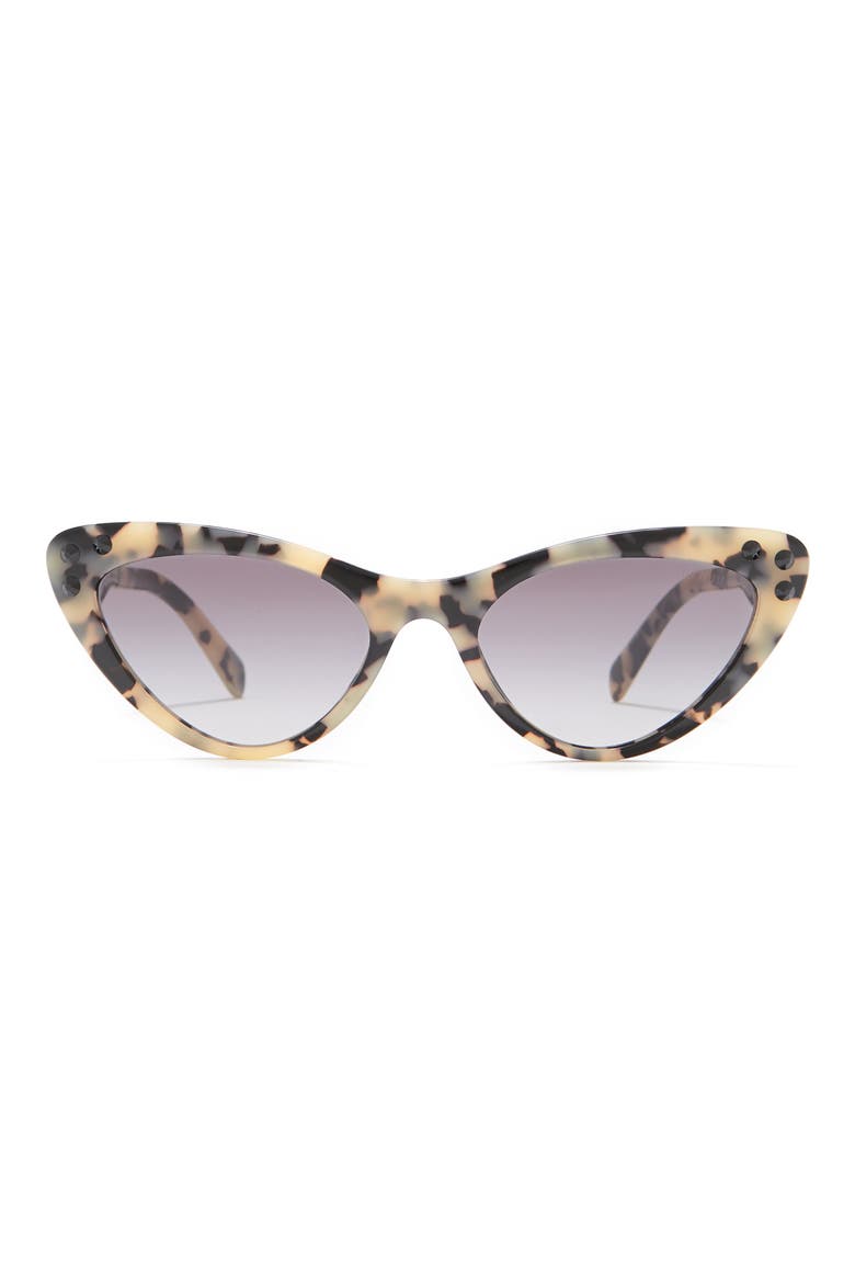 55mm Cat Eye Sunglasses, Main, color, SAND HAVANA GREY GRAD