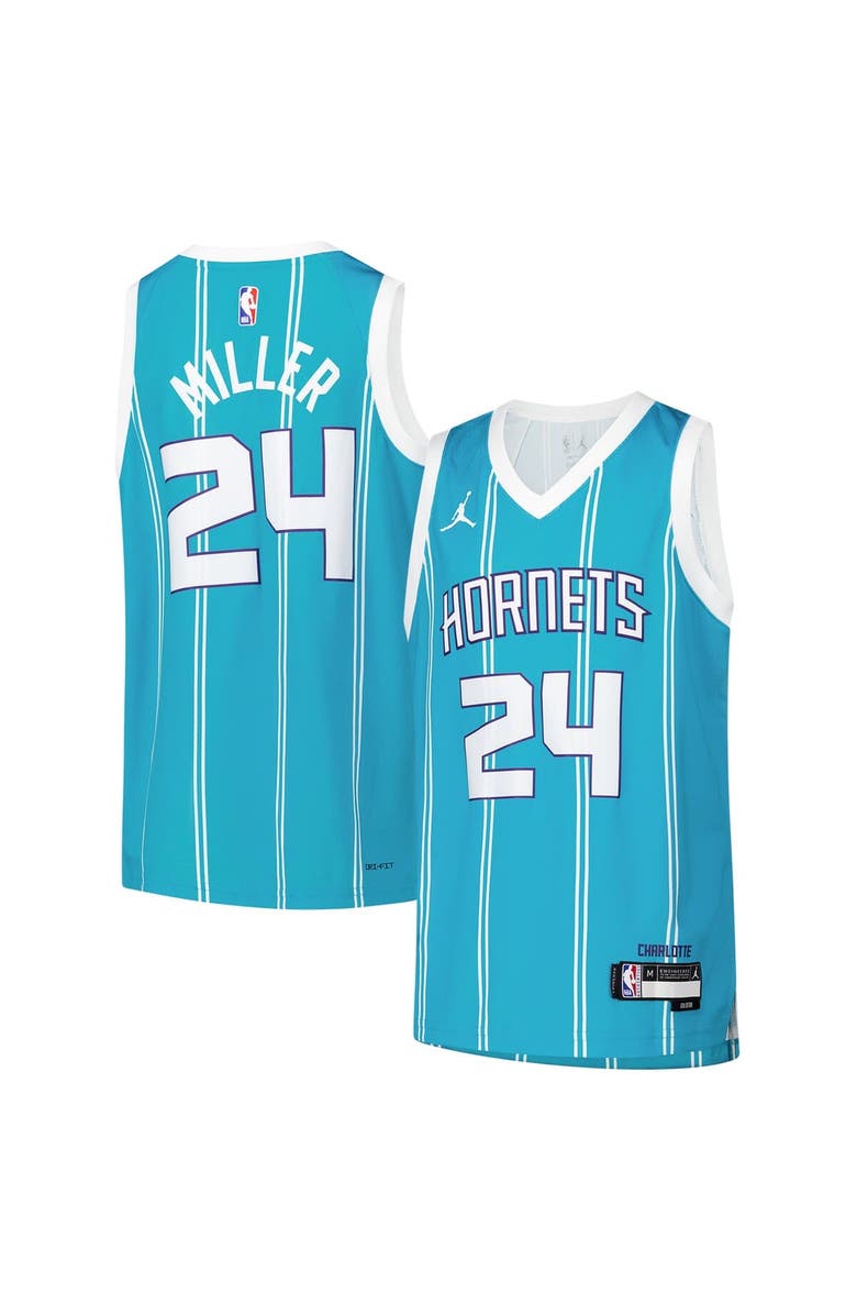 Nike Youth Nike Brandon Miller Teal Charlotte Hornets Swingman Jersey - Icon Edition, Main, color, Teal