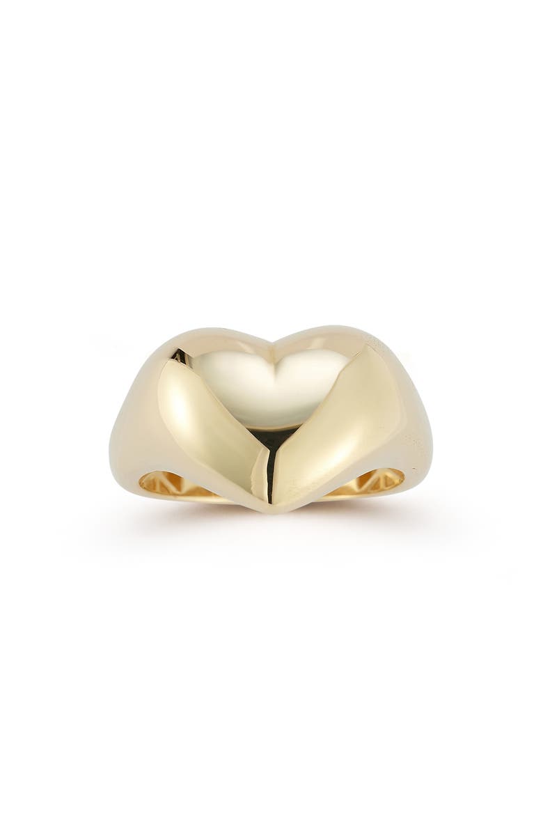 Ember Fine Jewelry 14K Gold Heart Ring, Main, color, Gold