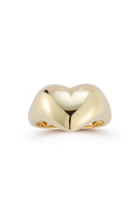 14K Gold Heart Ring