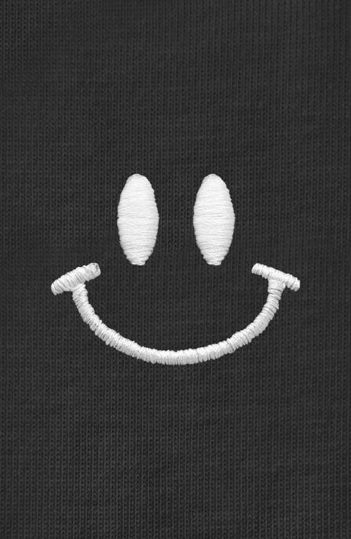 Dalix Smile Face Tee In Dark Gray