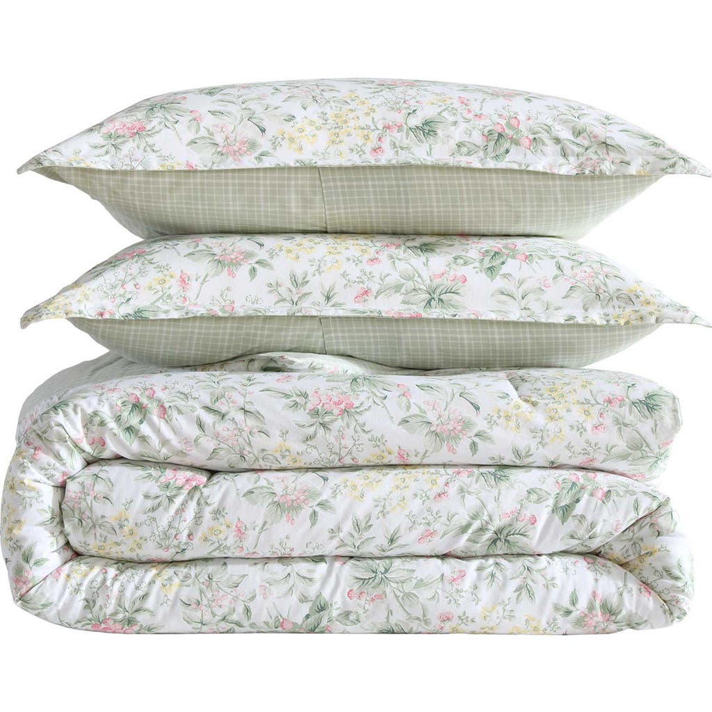 Laura Ashley Bramble Floral Comforter Set In Pink
