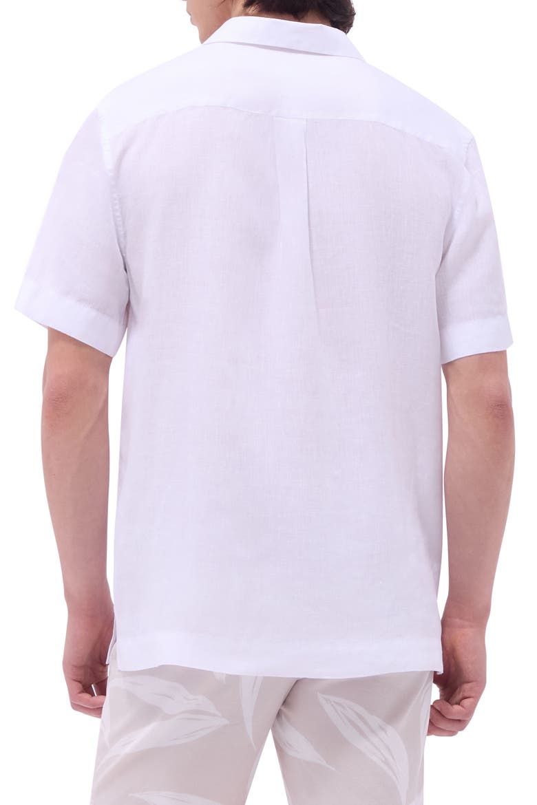 Linen Camp Shirt, Alternate, color, WHITE